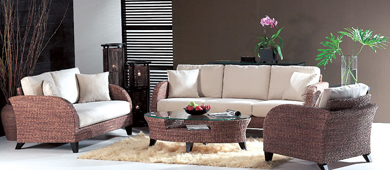 高品質 ウォーターヒヤシンス ローテーブル センターテーブル ガラス リビングテーブル 楕円 オーバル アジアン テーブル ソファーテーブル リゾート ホテル バリ 上質 アジアン家具 ナチュラル モダン PERFORMAX (受注生産品)