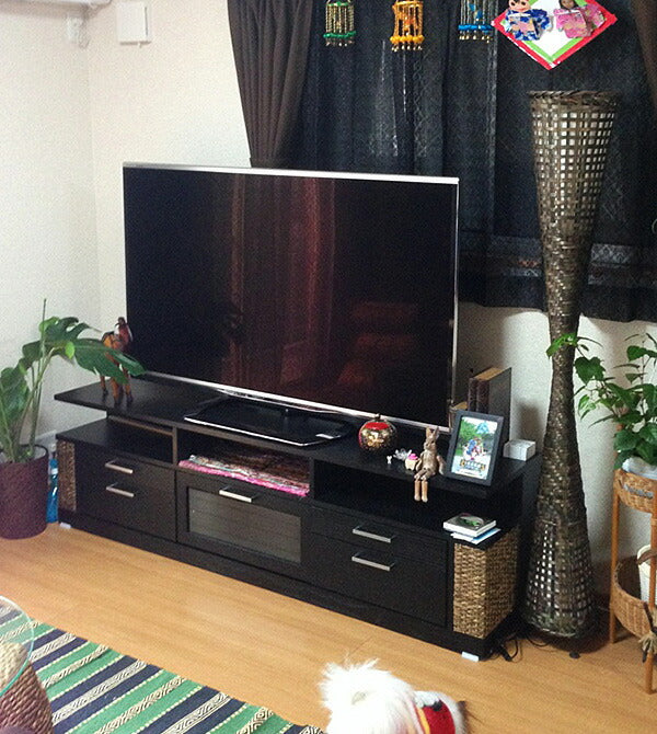 ウォーターヒヤシンス家具 PERFORMAX 正規代理店 正規品 ウォーターヒヤシンス TV ワイド ローボード TVラック テレビ台 W180cm アジアン TV台 リゾート ホテル バリ アジアン家具 【在庫販売品・即納可能】