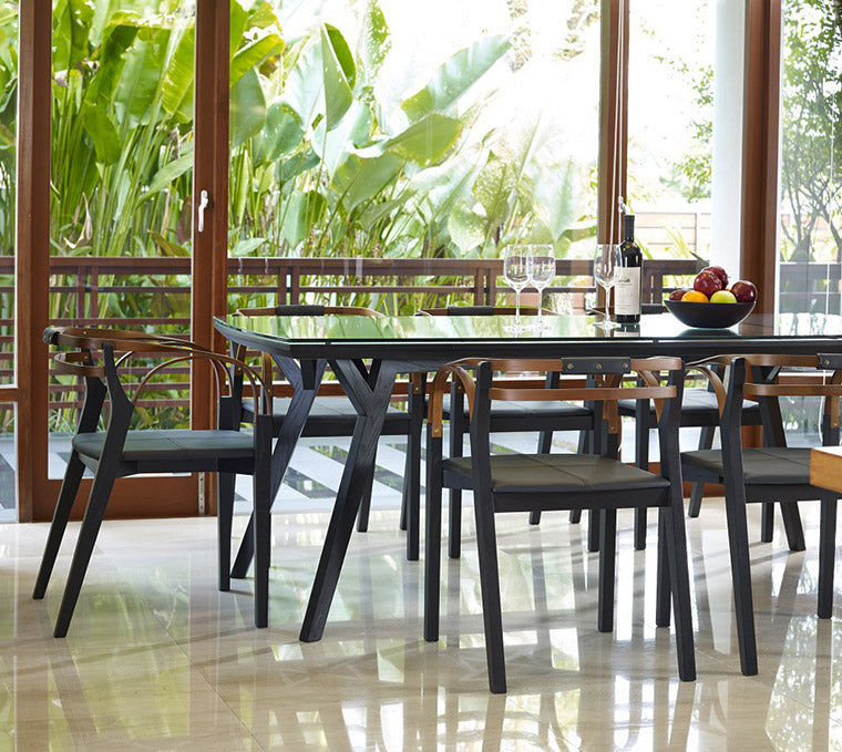 バンブーファニチャー PERFORMAX 正規代理店 正規品 バンブー 大型 ダイニングテーブル 6人~8人用 食卓 センターテーブル 長方形 アジアン リゾート ホテル バリ アジアン家具 6~8人用(ガラス天板・受注生産品)