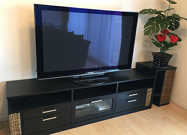 ウォーターヒヤシンス家具 PERFORMAX 正規代理店 正規品 ウォーターヒヤシンス TV ワイド ローボード TVラック テレビ台 W180cm アジアン TV台 リゾート ホテル バリ アジアン家具 【在庫販売品・即納可能】