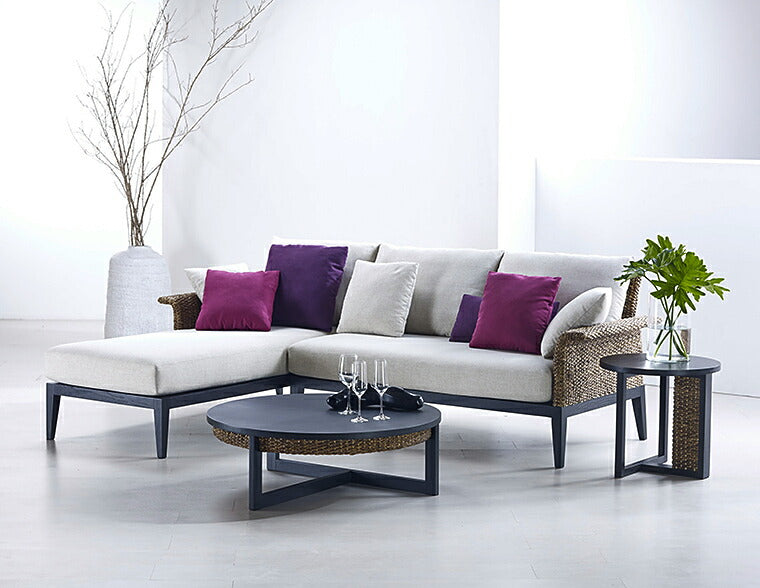 高品質 ウォーターヒヤシンス ローテーブル センターテーブル ガラス リビングテーブル ソファーテーブル 上質 アジアン 家具 ナチュラル モダン 新生活 PERFORMAX 正規品 (受注生産品)