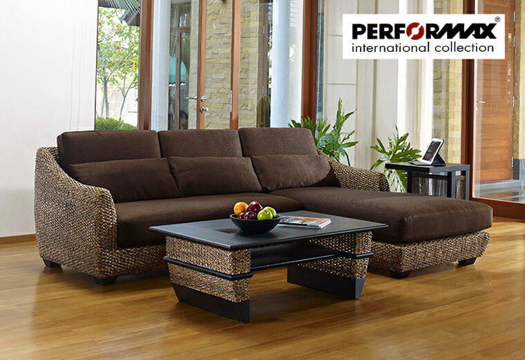ウォーターヒヤシンスソファ PERFORMAX 正規代理店 正規品 ウォーターヒヤシンス ローソファ コーナーソファー W230cm 2Pソファ & カウチ デイベッド L字 L型 逆肘 アジアン チェア イス 椅子 リゾート アジアン家具 【在庫販売品・即納可能】