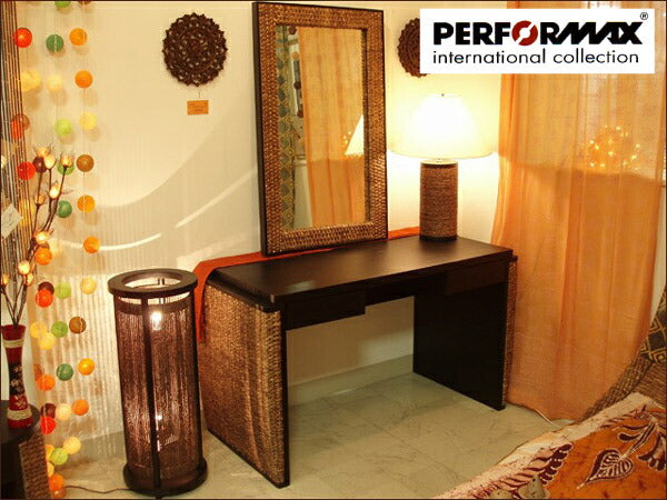 ウォーターヒヤシンス家具 PERFORMAX 正規代理店 正規品 ウォーターヒヤシンス デスク コンソール ドレッサー PERFORMAX正規品 アジアンデスク 書斎 机 引き出し 収納付き リゾート ホテル サロン バリ アジアン家具 【在庫販売品・即納可能】
