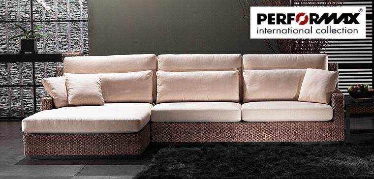 ウォーターヒヤシンスソファ PERFORMAX 正規代理店 正規品 ウォーターヒヤシンス L字 L型 コーナーソファSET 3P片肘ソファー & デイベッド カウチソファ アジアン リゾート ホテル バリ リビング チェア イス 椅子 アジアン家具(受注生産品)