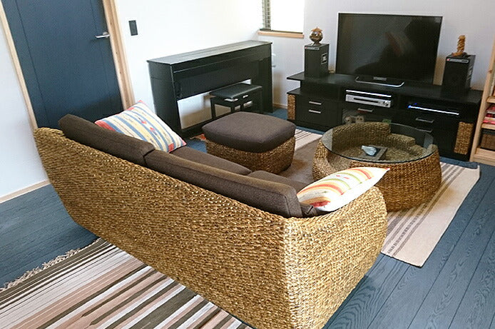 ウォーターヒヤシンス家具 PERFORMAX 正規代理店 正規品 ウォーターヒヤシンス TV ワイド ローボード TVラック テレビ台 W180cm アジアン TV台 リゾート ホテル バリ アジアン家具 【在庫販売品・即納可能】