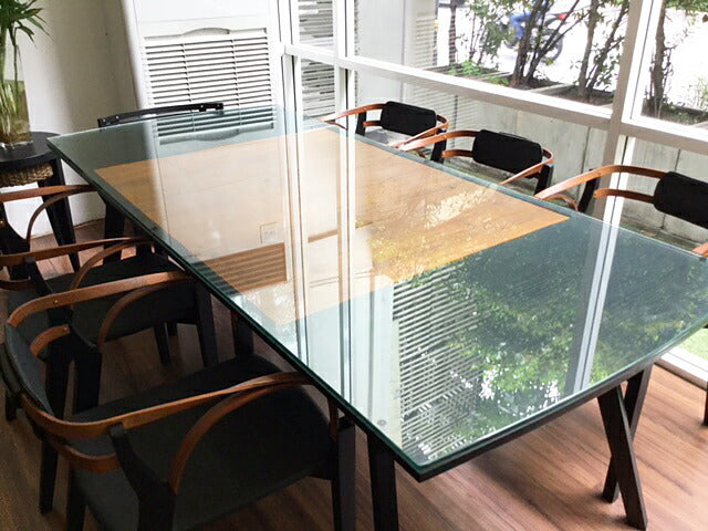 バンブーファニチャー PERFORMAX 正規代理店 正規品 バンブー 大型 ダイニングテーブル 6人~8人用 食卓 センターテーブル 長方形 アジアン リゾート ホテル バリ アジアン家具 6~8人用(ガラス天板・受注生産品)