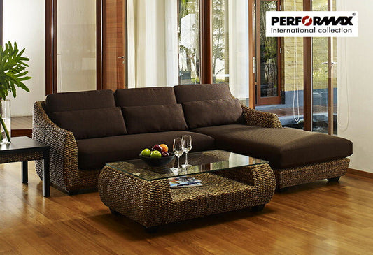ウォーターヒヤシンスソファ PERFORMAX 正規代理店 正規品 ウォーターヒヤシンス ローソファ コーナーソファー W230cm 2Pソファ & カウチ デイベッド L字 L型 逆肘 アジアン チェア イス 椅子 リゾート アジアン家具 【在庫販売品・即納可能】