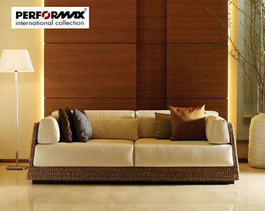 高品質 ウォーターヒヤシンス ソファ 3P 3人掛け ワイド ソファー 三人掛け アジアンソファ リビングソファー バリ リゾート ホテル仕様 上質 アジアン 家具 ナチュラル モダン ハワイアン 布地 PERFORMAX 正規品 (受注生産品)