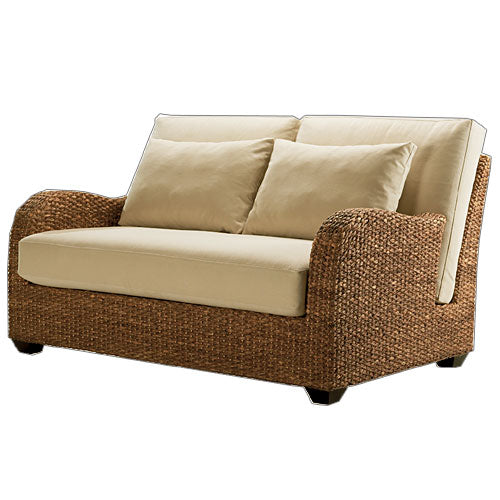 高品質 ウォーターヒヤシンス ソファ 2P 2人掛け ワイド ソファー 二人掛け アジアンソファー ラブソファ リビング チェア バリ リゾート ホテル仕様 上質 アジアン 家具 ナチュラル モダン ハワイアン 布地 北欧 PERFORMAX (受注生産品)