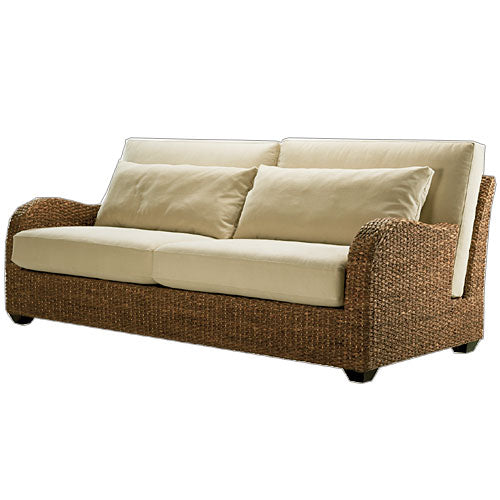 高品質 ウォーターヒヤシンス ソファ 3P 3人掛け ワイド ソファー 三人掛け アジアンソファ リビングソファー バリ リゾート ホテル仕様 上質 アジアン 家具 ナチュラル モダン ハワイアン 布地 PERFORMAX 正規品 (受注生産品)
