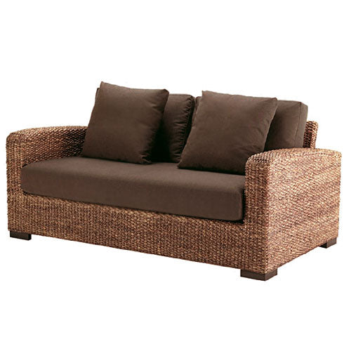高品質 ウォーターヒヤシンス ソファ 2P 2人掛け ワイド ソファー 二人掛け アジアンソファー ラブソファ リビング チェア バリ リゾート ホテル仕様 上質 アジアン 家具 ナチュラル モダン ハワイアン 布地 北欧 PERFORMAX (受注生産品)