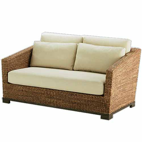 高品質 ウォーターヒヤシンス ソファ 2P 2人掛け ワイド ソファー 二人掛け アジアンソファー ラブソファ リビング チェア バリ リゾート ホテル仕様 上質 アジアン 家具 ナチュラル モダン ハワイアン 布地 北欧 PERFORMAX (受注生産品)