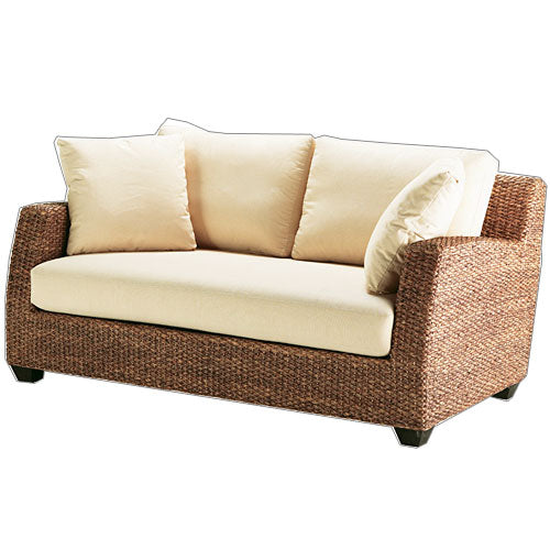 高品質 ウォーターヒヤシンス ソファ 2P 2人掛け ワイド ソファー 二人掛け アジアンソファー ラブソファ リビング チェア バリ リゾート ホテル仕様 上質 アジアン 家具 ナチュラル モダン ハワイアン 布地 北欧 PERFORMAX (受注生産品)