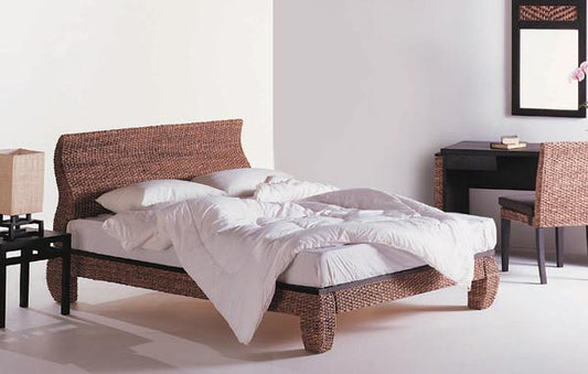 【ウォーターヒヤシンスベッド/PERFORMAX正規品】ウォーターヒヤシンス ベッド ワイドダブル モダンアジアン家具 ローベッド HBD-04 (開梱・組立・設置付き配送、受注生産品)