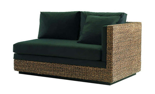 【ウォーターヒヤシンスソファ/PERFORMAX正規品】<br>ウォーターヒヤシンス ソファー2P/2人掛け/2人用/二人掛け/二人用/片側肘掛け付き/コーナーソファ仕様/モダンアジアン家具(受注生産品)