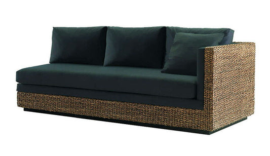 【ウォーターヒヤシンスソファ/PERFORMAX正規品】<br>ウォーターヒヤシンス ソファ3P/3人掛け/3人用/三人掛け/三人用/片側肘掛け付き/コーナーソファ仕様/モダンアジアン家具(受注生産品)