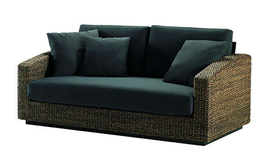 高品質 ウォーターヒヤシンス ソファ 2P 2人掛け ワイド ソファー 二人掛け アジアンソファー ラブソファ リビング チェア バリ リゾート ホテル仕様 上質 アジアン 家具 ナチュラル モダン ハワイアン 布地 北欧 PERFORMAX (受注生産品)