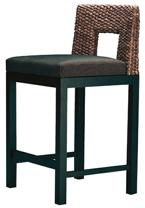 【ウォーターヒヤシンス家具/PERFORMAX正規品】<br>ウォーターヒヤシンス カウンターチェア/バースツール・SH65cm/座面クッション張り/モダンアジアン家具(受注生産品)