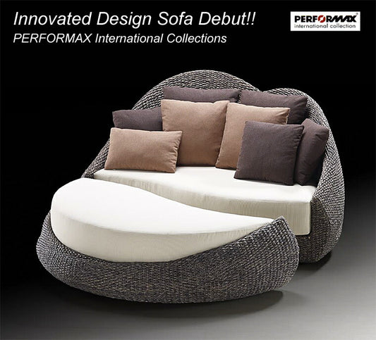【革新的デザイン!】 ウォーターヒヤシンスソファ PERFORMAX 正規代理店 正規品 ウォーターヒヤシンス カウチソファ ラウンドソファ & スツール オットマン 大型 円形 アジアン ソファー チェア 椅子 リゾート アジアン家具【受注生産品】