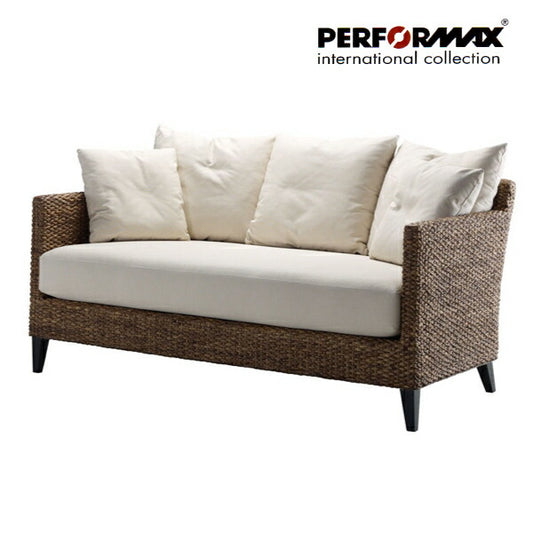 高品質 ウォーターヒヤシンス ソファ 2P 2人掛け ワイド ソファー 二人掛け アジアンソファー ラブソファ リビング チェア バリ リゾート ホテル仕様 上質 アジアン 家具 ナチュラル モダン ハワイアン 布地 北欧 PERFORMAX (受注生産品)