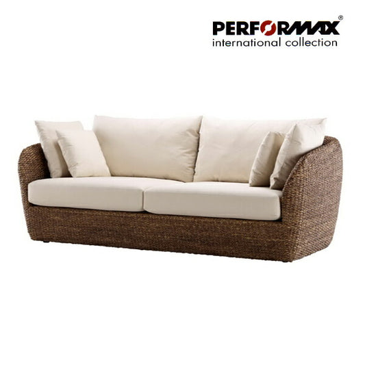 高品質 ウォーターヒヤシンス ソファ 3P 3人掛け ワイド ソファー 三人掛け アジアンソファ リビングソファー バリ リゾート ホテル仕様 上質 アジアン 家具 ナチュラル モダン ハワイアン 布地 PERFORMAX 正規品 (受注生産品)