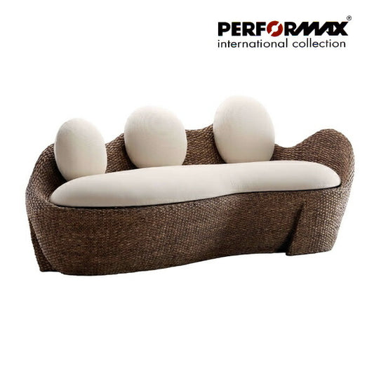 ウォーターヒヤシンスソファ PERFORMAX 正規代理店 正規品 ウォーターヒヤシンス ソファ 3P W203cm 3人掛け 3人用 三人掛け 三人用 アジアンソファー リビング チェア イス 椅子 リゾート ホテル バリ デザイナーズ アジアン家具 【受注生産品】