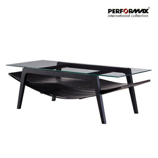 バンブーファニチャー PERFORMAX 正規代理店 正規品 バンブー ソファテーブル(Mサイズ・W110) ローテーブル コーヒーテーブル センターテーブル 長方形 天板ガラス アジアン リゾート ホテル バリ アジアン家具(在庫販売品・ご予約注文)