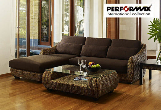 ウォーターヒヤシンスソファ PERFORMAX 正規代理店 正規品 ウォーターヒヤシンス ローソファ コーナーソファー W230cm 2P ソファ & カウチソファ デイベッド L字 L型 アジアン チェア 椅子 リゾート アジアン家具 【在庫販売品・即納可能】