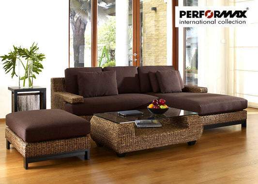 ウォーターヒヤシンスソファ PERFORMAX 正規代理店 正規品 ウォーターヒヤシンス コーナーソファー W227cm 2Pソファ & カウチ デイベッド L字 L型 逆肘 アジアンソファ チェア イス 椅子 リゾート バリ アジアン家具 【在庫販売品・即納可能】