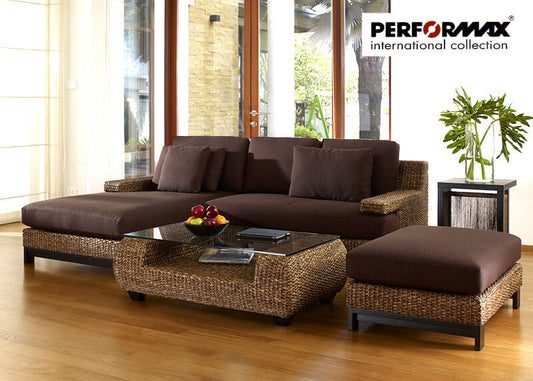 高品質 ウォーターヒヤシンス ソファ コーナー ソファー カウチソファー 3人掛け デイベッド カウチ & 2Pソファ L字 L型 アジアンソファ W227cm バリ リゾート 上質 アジアン 家具 ナチュラル モダン PERFORMAX 【在庫販売品・即納可能】