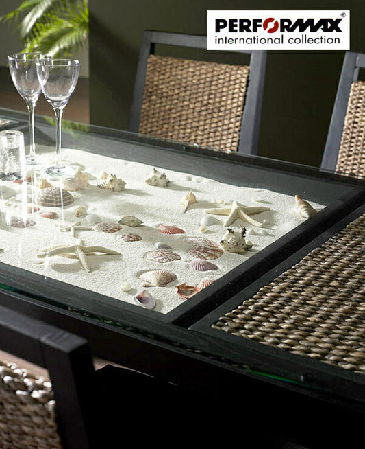 ダイニングテーブル 4人 ~ 6人用 食卓 高品質 ウォーターヒヤシンス アジアン テーブル センターテーブル 長方形 リゾート ホテル バリ 上質 アジアン家具 ナチュラル モダン 新生活 ガラス PERFORMAX 正規品 【在庫販売品】