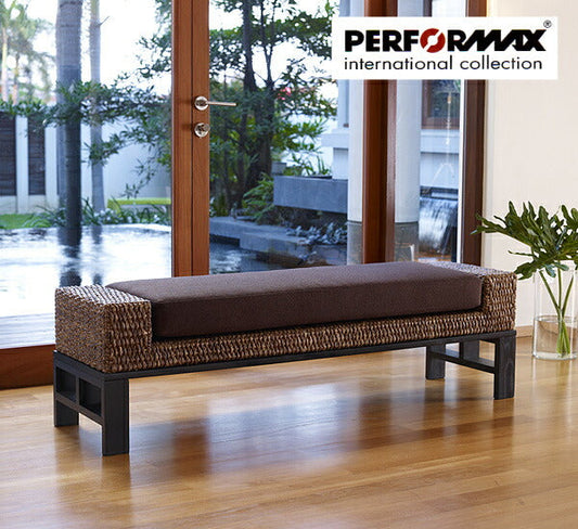ウォーターヒヤシンスソファ PERFORMAX 正規代理店 正規品 ウォーターヒヤシンス ベンチソファ W134cm ダイニングソファー ベンチ 長椅子 アジアン リゾート ホテル サロン バリ アジアン家具 【在庫販売品・即納可能】