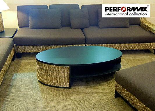 ウォーターヒヤシンステーブル PERFORMAX 正規代理店 ウォーターヒヤシンス コーヒーテーブル ローテーブル ソファテーブル W120cm アジアン センターテーブル 楕円 オーバル リゾートホテル バリ アジアン家具 木製【在庫販売品・ご予約注文】