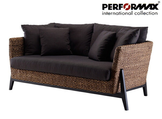 高品質 ウォーターヒヤシンス ソファ 2P 2人掛け ワイド ソファー 二人掛け アジアンソファー ラブソファ リビング チェア バリ リゾート ホテル仕様 上質 アジアン 家具 ナチュラル モダン ハワイアン 布地 北欧 PERFORMAX (受注生産品)