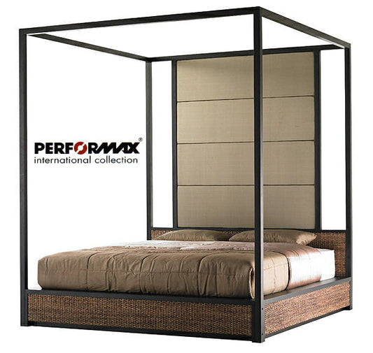 ベッド 天蓋付き 天蓋ベッド てんがい 高品質 ウォーターヒヤシンス ローベッド キングサイズ ベット アジアン BED リゾート ホテル バリ 上質 アジアン家具 ラグジュアリー ナチュラル モダン PERFORMAX (受注生産品・開梱/組立配送付き)
