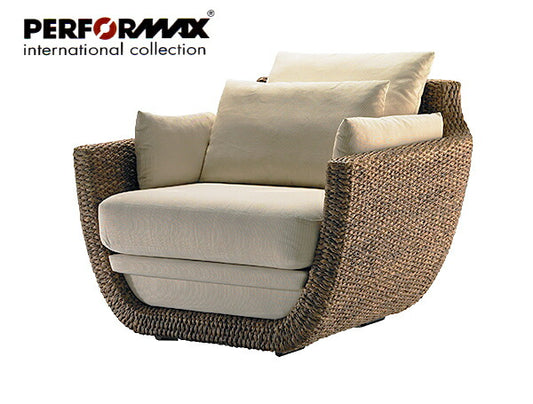 高品質 ウォーターヒヤシンス ソファ 1P 1人掛け ソファー 一人掛け パーソナル チェア アジアンソファ イス 椅子 リゾート バリ ホテル仕様 上質 アジアン 家具 ナチュラル モダン ハワイアン 布地 PERFORMAX (受注生産品)