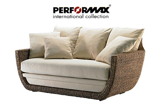 高品質 ウォーターヒヤシンス ソファ 2P 2人掛け ワイド ソファー 二人掛け アジアンソファー ラブソファ リビング チェア バリ リゾート ホテル仕様 上質 アジアン 家具 ナチュラル モダン ハワイアン 布地 北欧 PERFORMAX (受注生産品)