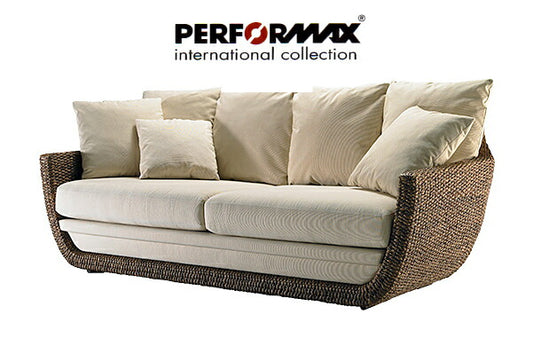 高品質 ウォーターヒヤシンス ソファ 3P 3人掛け ワイド ソファー 三人掛け アジアンソファ リビングソファー バリ リゾート ホテル仕様 上質 アジアン 家具 ナチュラル モダン ハワイアン 布地 PERFORMAX 正規品 (受注生産品)