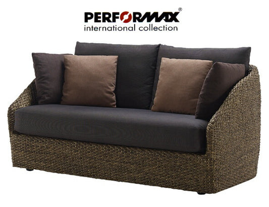 高品質 ウォーターヒヤシンス ソファ 2P 2人掛け ワイド ソファー 二人掛け アジアンソファー ラブソファ リビング チェア バリ リゾート ホテル仕様 上質 アジアン 家具 ナチュラル モダン ハワイアン 布地 北欧 PERFORMAX (受注生産品)