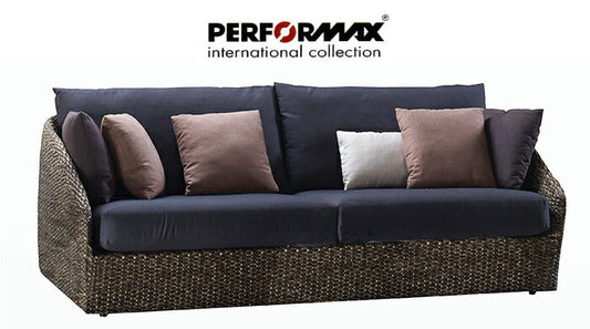 高品質 ウォーターヒヤシンス ソファ 3P 3人掛け ワイド ソファー 三人掛け アジアンソファ リビングソファー バリ リゾート ホテル仕様 上質 アジアン 家具 ナチュラル モダン ハワイアン 布地 PERFORMAX 正規品 (受注生産品)