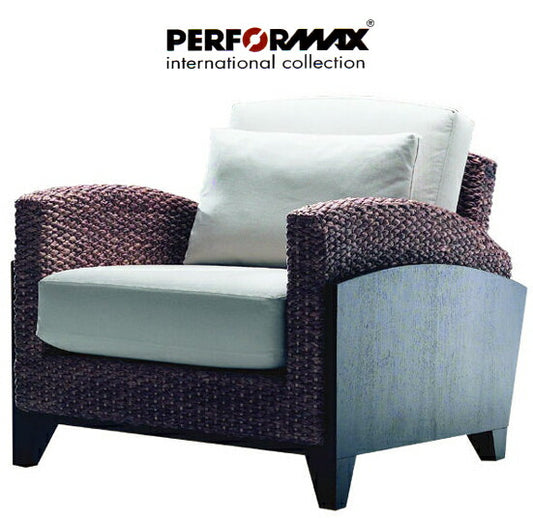 高品質 ウォーターヒヤシンス ソファ 1P 1人掛け ソファー 一人掛け パーソナル チェア アジアンソファ イス 椅子 リゾート バリ ホテル仕様 上質 アジアン 家具 ナチュラル モダン ハワイアン 布地 PERFORMAX (受注生産品)