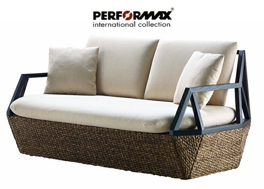 高品質 ウォーターヒヤシンス ソファ 2P 2人掛け ワイド ソファー 二人掛け アジアンソファー ラブソファ リビング チェア バリ リゾート ホテル仕様 上質 アジアン 家具 ナチュラル モダン ハワイアン 布地 北欧 PERFORMAX (受注生産品)