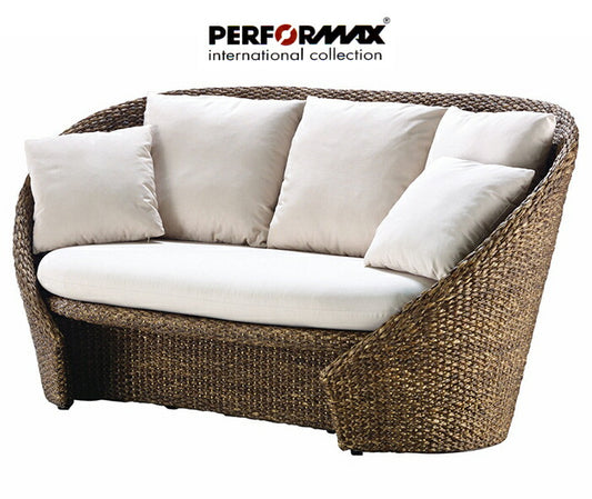 高品質 ウォーターヒヤシンス ソファ 2P 2人掛け ワイド ソファー 二人掛け アジアンソファー ラブソファ リビング チェア バリ リゾート ホテル仕様 上質 アジアン 家具 ナチュラル モダン ハワイアン 布地 北欧 PERFORMAX (受注生産品)