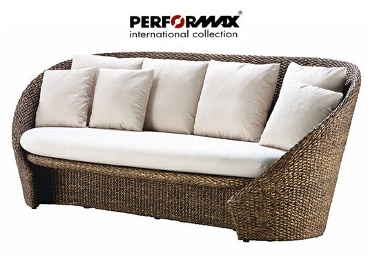 高品質 ウォーターヒヤシンス ソファ 3P 3人掛け ワイド ソファー 三人掛け アジアンソファ リビングソファー バリ リゾート ホテル仕様 上質 アジアン 家具 ナチュラル モダン ハワイアン 布地 PERFORMAX 正規品 (受注生産品)