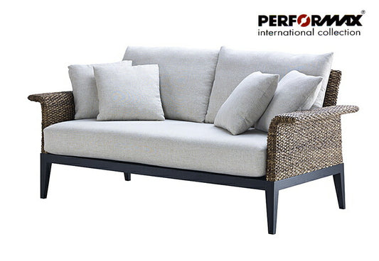 高品質 ウォーターヒヤシンス ソファ 2P 2人掛け ワイド ソファー 二人掛け アジアンソファー ラブソファ リビング チェア バリ リゾート ホテル仕様 上質 アジアン 家具 ナチュラル モダン ハワイアン 布地 北欧 PERFORMAX (受注生産品)