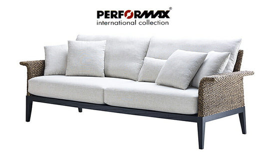 高品質 ウォーターヒヤシンス ソファ 3P 3人掛け ワイド ソファー 三人掛け アジアンソファ リビングソファー バリ リゾート ホテル仕様 上質 アジアン 家具 ナチュラル モダン ハワイアン 布地 PERFORMAX 正規品 (受注生産品)