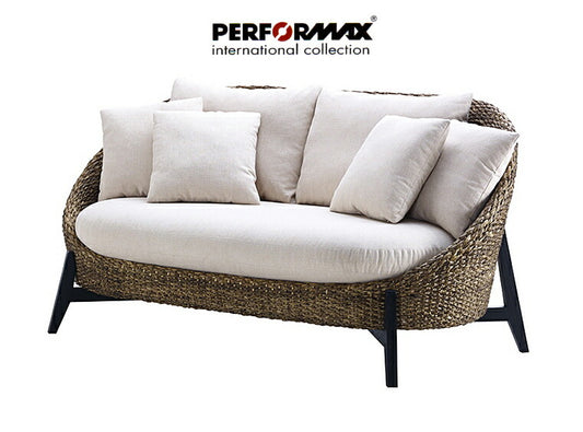 高品質 ウォーターヒヤシンス ソファ 2P 2人掛け ワイド ソファー 二人掛け アジアンソファー ラブソファ リビング チェア バリ リゾート ホテル仕様 上質 アジアン 家具 ナチュラル モダン ハワイアン 布地 北欧 PERFORMAX (受注生産品)
