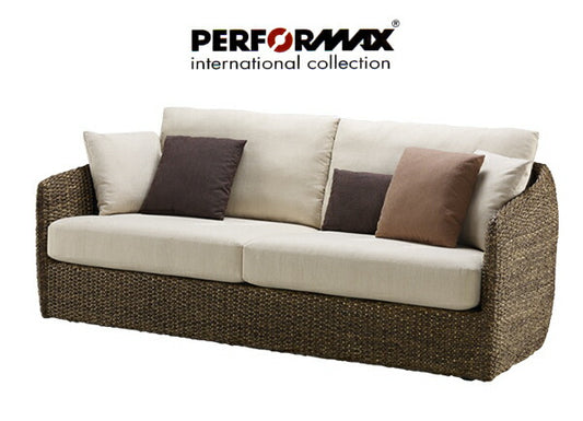 高品質 ウォーターヒヤシンス ソファ 3P 3人掛け ワイド ソファー 三人掛け アジアンソファ リビングソファー バリ リゾート ホテル仕様 上質 アジアン 家具 ナチュラル モダン ハワイアン 布地 PERFORMAX 正規品 (受注生産品)