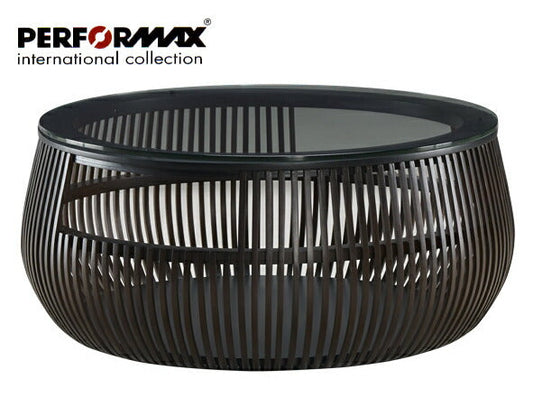 バンブーファニチャー PERFORMAX 正規代理店 正規品 バンブー ソファテーブル ローテーブル コーヒーテーブル ラウンド センターテーブル 円形 天板強化ガラス アジアン リゾート ホテル バリ アジアン家具(受注生産品)