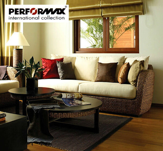 高品質 ウォーターヒヤシンス ソファ 3P 3人掛け ワイド ソファー 三人掛け アジアンソファ リビングソファー バリ リゾート ホテル仕様 上質 アジアン 家具 ナチュラル モダン ハワイアン 布地 PERFORMAX 正規品 (受注生産品)